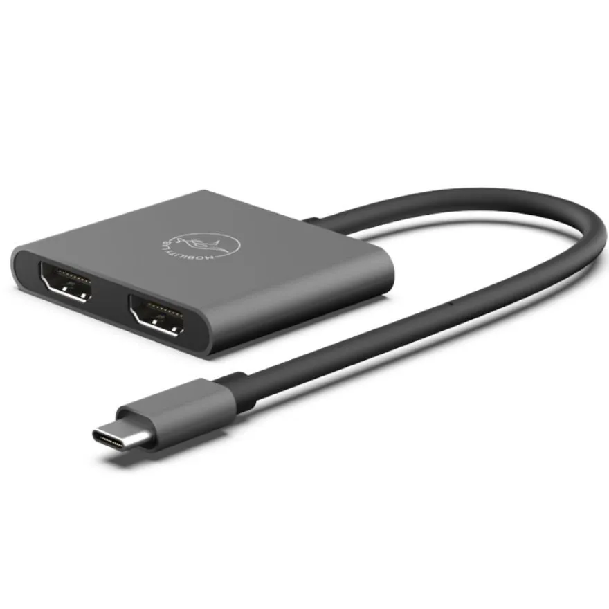 Mobility Lab - Hub Adaptateur USB-C 4-en 1 - gris sideral