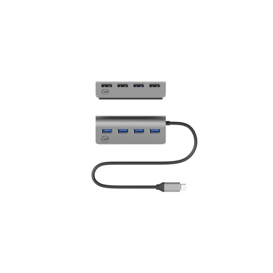 Mobility Lab - Hub USB-C 4 ports - USB 3.0 - gris sidéral