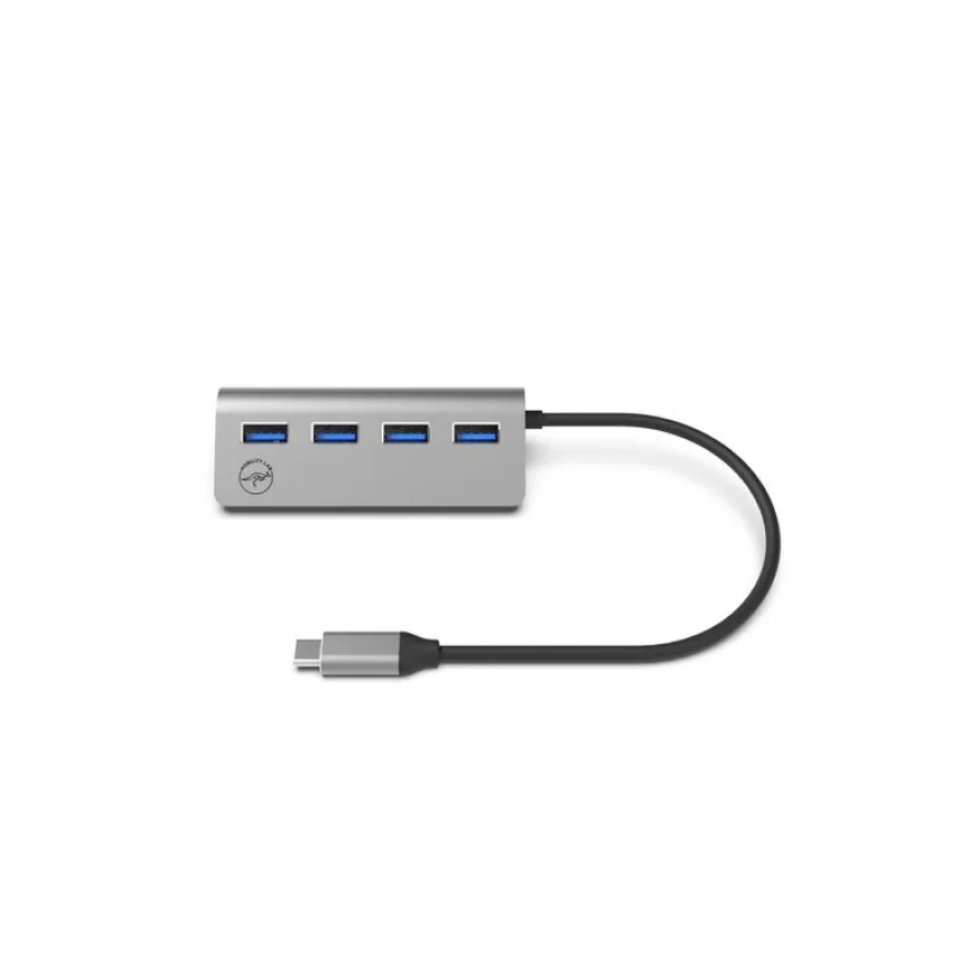 Mobility Lab - Hub USB-C 4 ports - USB 3.0 - gris sidéral