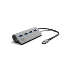 Mobility Lab - Hub USB-C 4 ports - USB 3.0 - gris sidéral