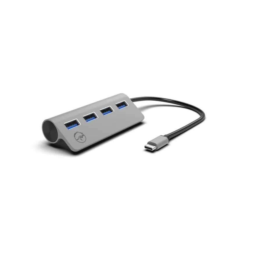 Mobility Lab - Hub USB-C 4 ports - USB 3.0 - gris sidéral
