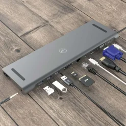 Mobility Lab - Hub USB-C 11-en-1 - 100W - acier
