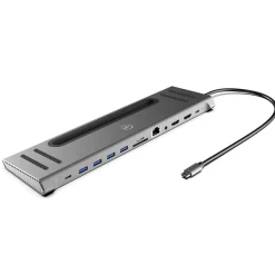 Mobility Lab - Hub USB-C 12-en-1 - 100W - gris sideral