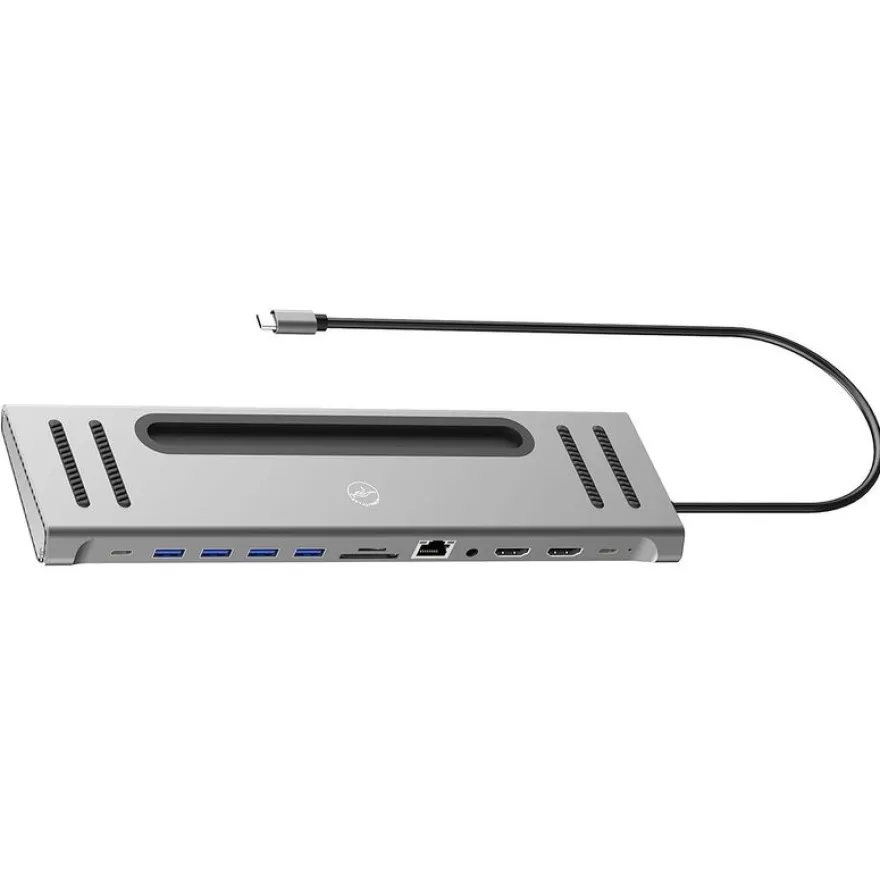 Mobility Lab - Hub USB-C 12-en-1 - 100W - gris sideral