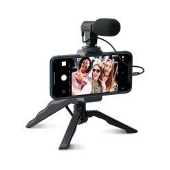 Mobility Lab - Kit Vlogger - Trépied + micro + lumière pour smartphone