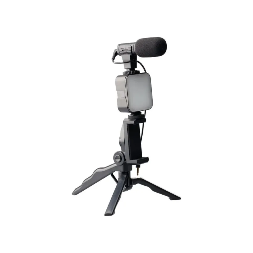 Mobility Lab - Kit Vlogger - Trépied + micro + lumière pour smartphone