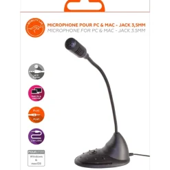 Mobility Lab - Microphone sur pied filaire - noir