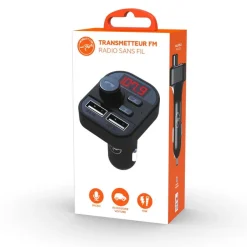 Mobility Lab - Transmetteur FM pour voiture - USB-C et USB - 20W - noir