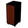 Module de bureau - 12 tiroirs - 71x30x39 - noir et rouge