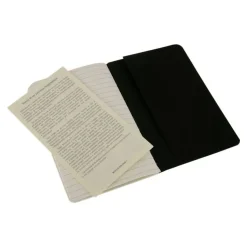 Moleskine Cahier Pocket - 3 journaux - 9 x 14 cm - 64 pages - ligné - noir