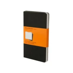 Moleskine Cahier Pocket - 3 journaux - 9 x 14 cm - 64 pages - ligné - noir