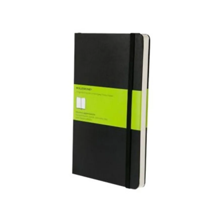 Moleskine Classic Large - Cahier - 130 x 210 mm - 240 pages - papier ivoire - uni - couverture noire