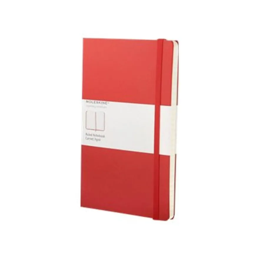 Moleskine Large - Carnet - 130 x 210 mm - 240 pages - ligné - rouge