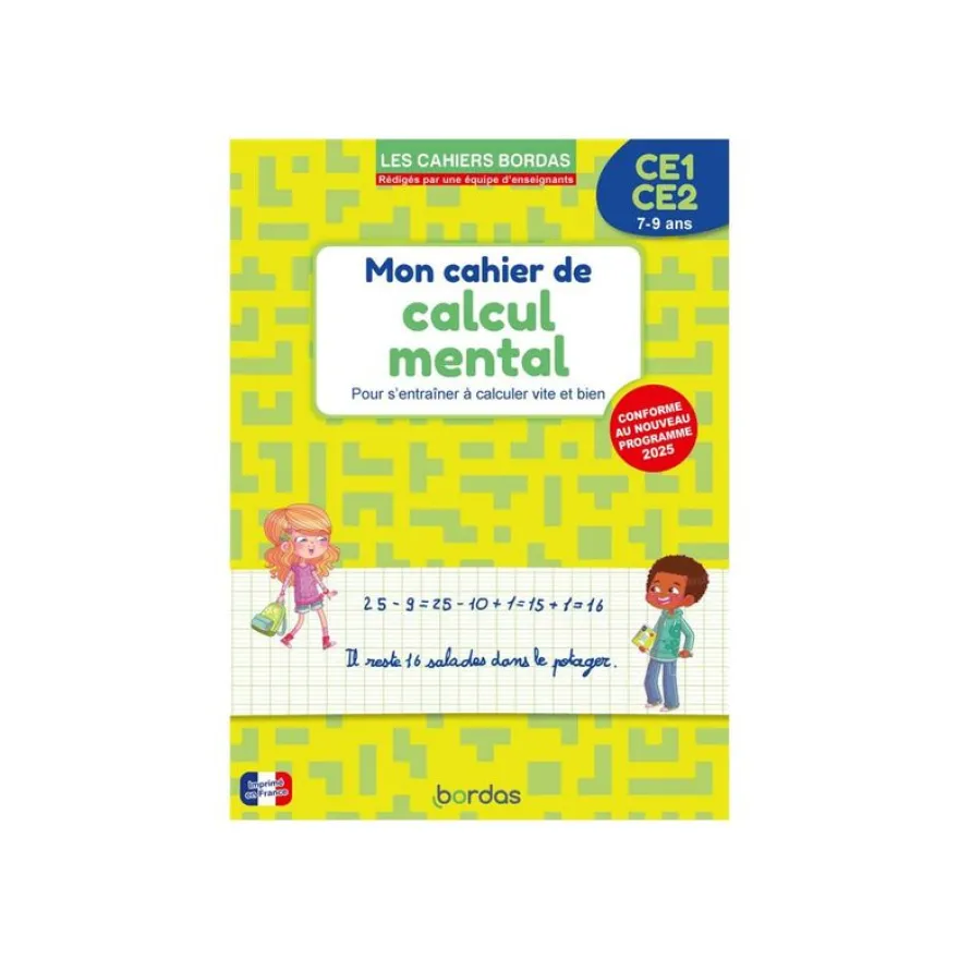 Mon cahier de calcul mental CE1-CE2