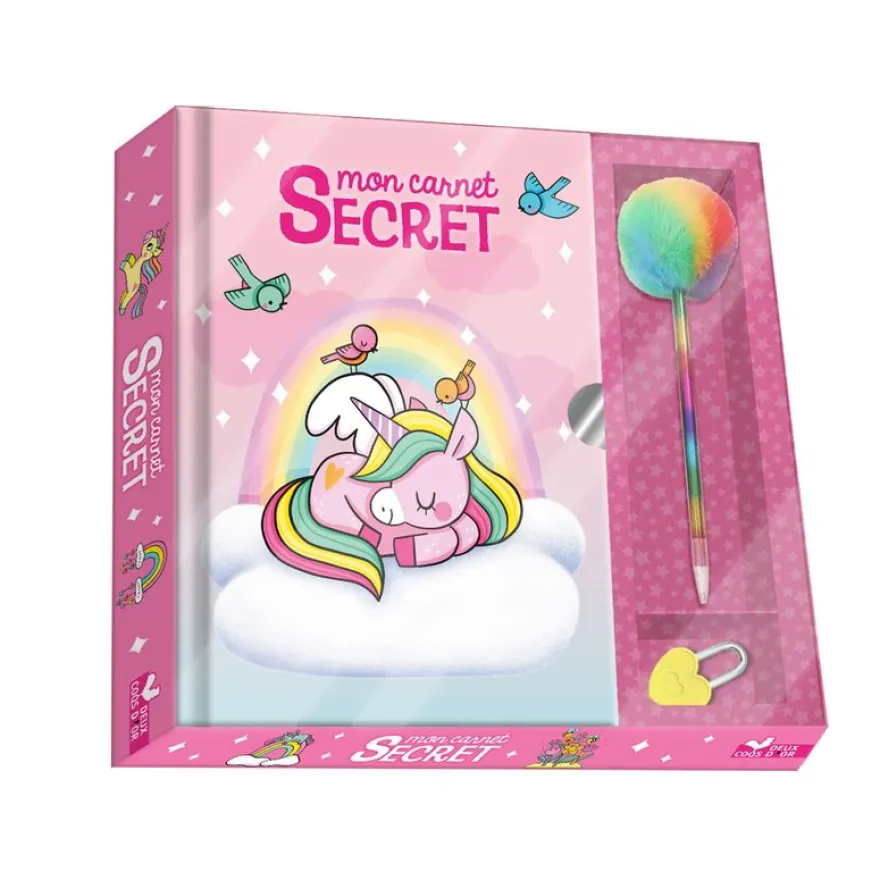 Mon carnet secret bébés licornes - coffret