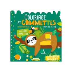 Mon p'tit hemma - coloriage et gommettes pour lespetits - les animaux sauvages - + de 300 gommettes