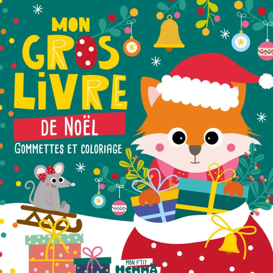 Mon P'tit Hemma - Mon gros livre de Noël - Gommettes à placer dans des décors, coloriages et stickers - Dès 3 ans
