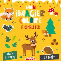 Mon p'tit hemma - mon imagier colore a completer -la foret - avec stickers