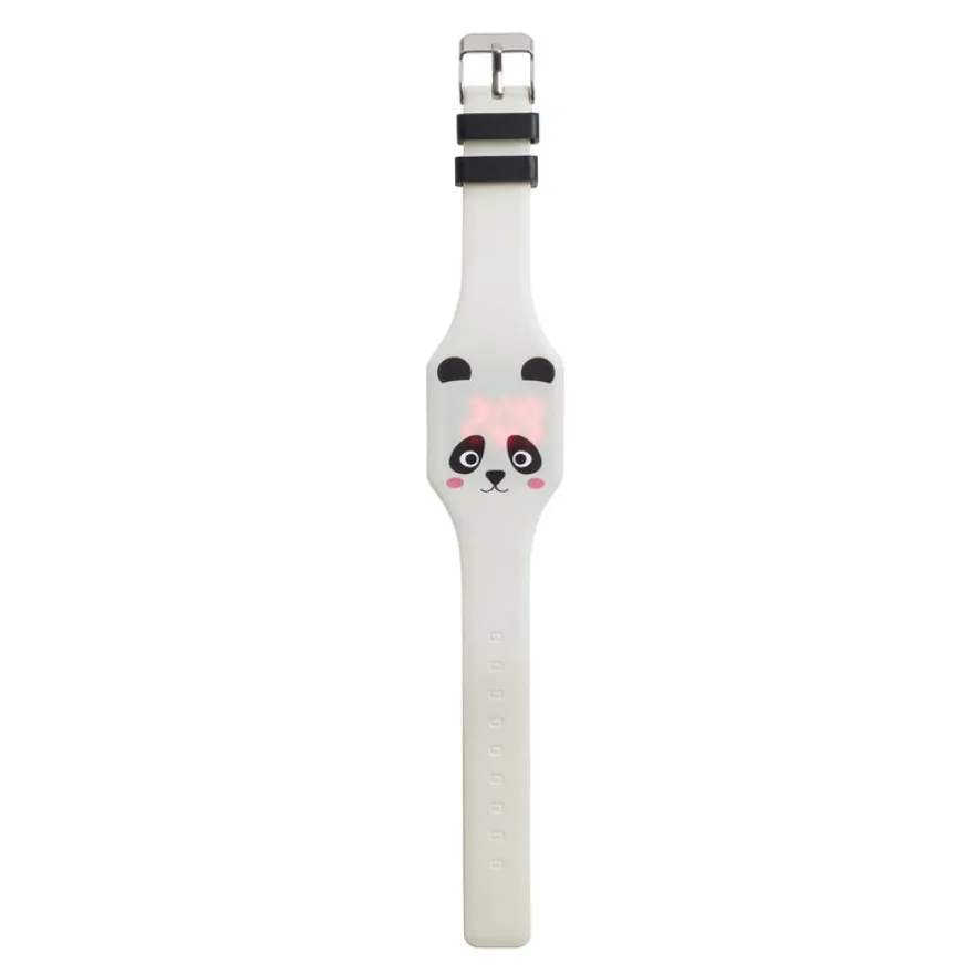 Montre panda Back2Fun - design kawaii en silicone - affichage 12 h - pile incluse