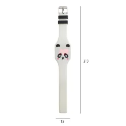 Montre panda Back2Fun - design kawaii en silicone - affichage 12 h - pile incluse