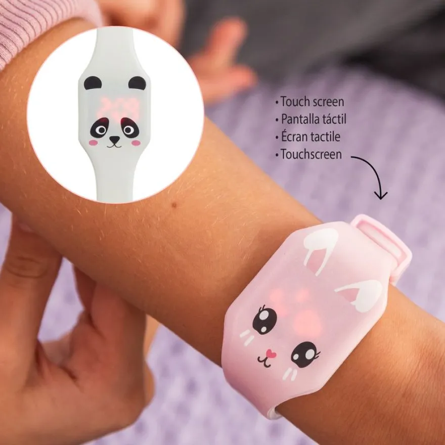 Montre panda Back2Fun - design kawaii en silicone - affichage 12 h - pile incluse
