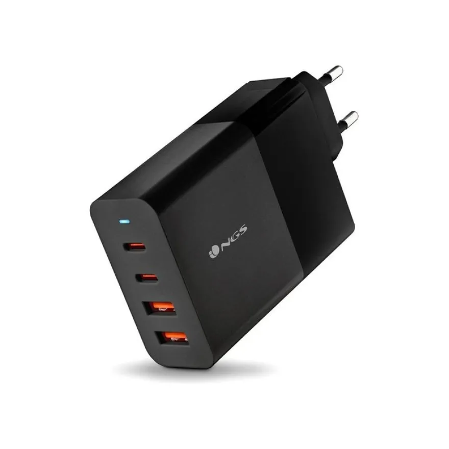 NGS - Chargeur secteur - 100 Watt - 2 x USB-C + 2 x USB - noir