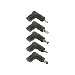 NGS BUD-AS - Kit adaptateur de connecteur d'alimentation pour prise CC de 6,0 mm - Alimentation USB (100 W) - noir
