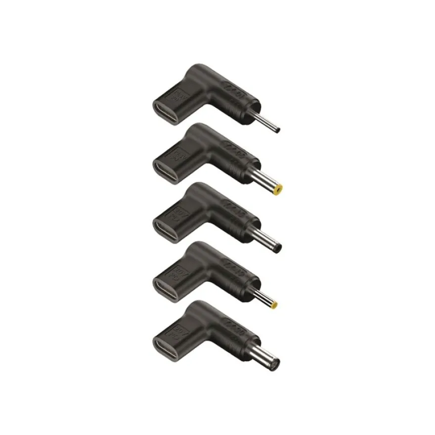 NGS BUD-AS - Kit adaptateur de connecteur d'alimentation pour prise CC de 6,0 mm - Alimentation USB (100 W) - noir