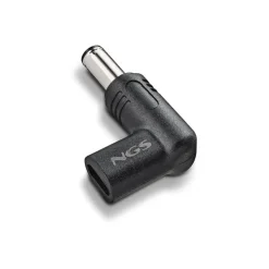 NGS BUD-AS - Kit adaptateur de connecteur d'alimentation pour prise CC de 6,0 mm - Alimentation USB (100 W) - noir