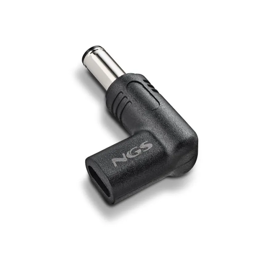 NGS BUD-AS - Kit adaptateur de connecteur d'alimentation pour prise CC de 6,0 mm - Alimentation USB (100 W) - noir