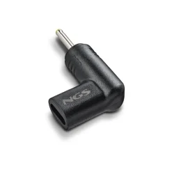 NGS BUD-AS - Kit adaptateur de connecteur d'alimentation pour prise CC de 6,0 mm - Alimentation USB (100 W) - noir