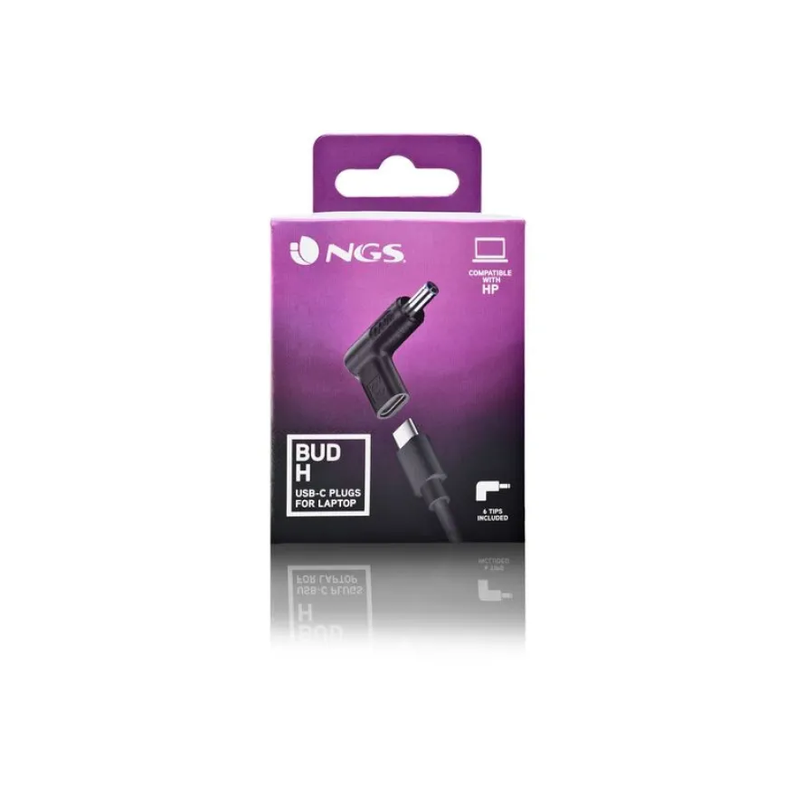 NGS BUD-H - Kit adaptateur de connecteur d'alimentation - Alimentation USB (100 W) - noir