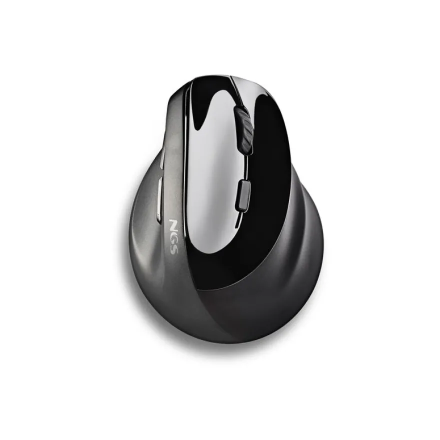 NGS EVO MOKSHA - Souris sans fil ergonomique pour droitiers - 5 boutons - noir