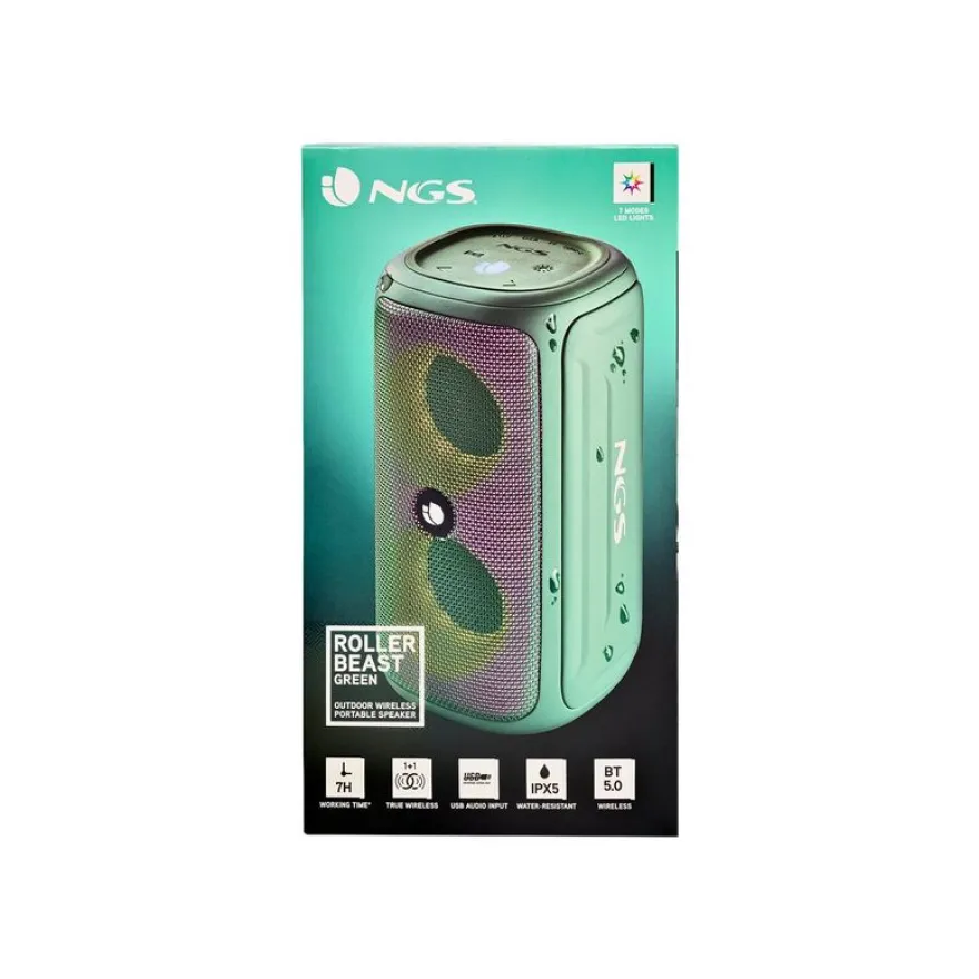 NGS Roller Beast - Mini enceinte sans fil - Bluetooth - 32 Watt - vert