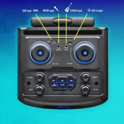 NGS WILD DUB 1 - enceinte de soirée - sans fil - avec batterie intégrée - noir