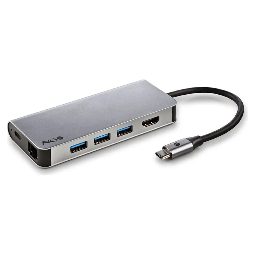 NGS WONDER DOCK 8 - Station d'accueil - USB-C - HDMI - 1GbE - USB 3.0