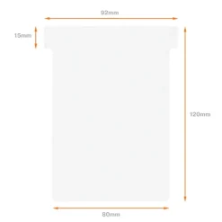 Nobo - 100 Fiches en T - Taille 3 - blanc