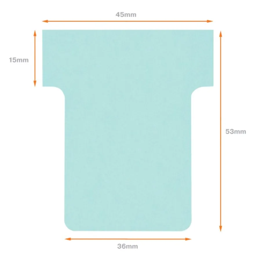 Nobo - 100 Fiches en T - Taille 1,5 - bleu