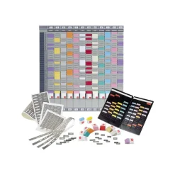 Nobo - Planning mural à cartes - 12 colonnes - 32 fentes - Indice 1.5 - 645 x 660 mm