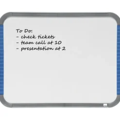 Nobo - Tableau blanc Slimline en acier laqué - 22 x 28 cm - magnétique - cadre blanc