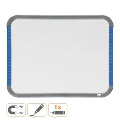 Nobo - Tableau blanc Slimline en acier laqué - 22 x 28 cm - magnétique - cadre blanc