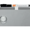 Nobo - Tableau blanc Slimline en acier laqué - 22 x 28 cm - magnétique - cadre gris