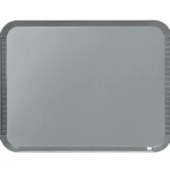 Nobo - Tableau blanc Slimline en acier laqué - 22 x 28 cm - magnétique - cadre gris