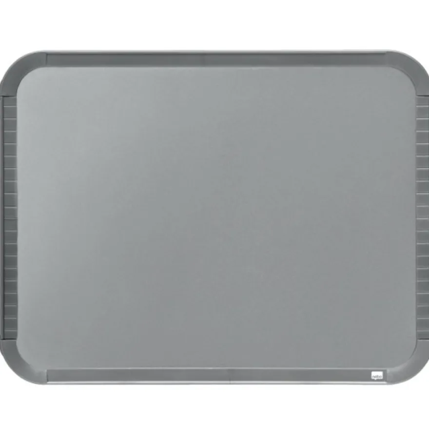 Nobo - Tableau blanc Slimline en acier laqué - 22 x 28 cm - magnétique - cadre gris
