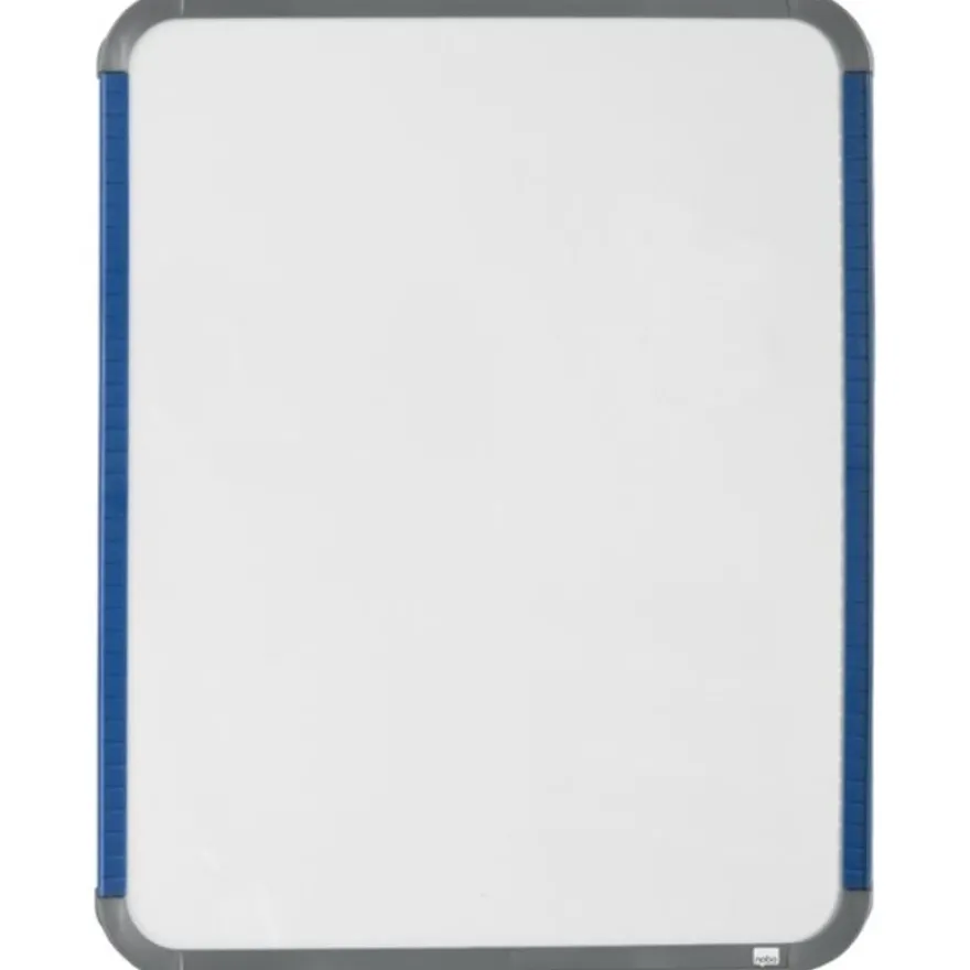 Nobo - Tableau blanc Slimline en acier laqué - 28 x 36 cm - magnétique - cadre gris