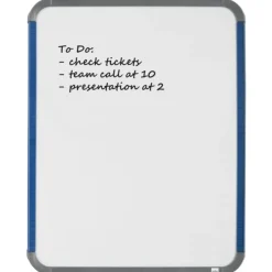Nobo - Tableau blanc Slimline en acier laqué - 28 x 36 cm - magnétique - cadre gris