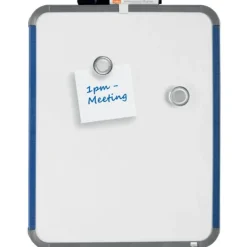 Nobo - Tableau blanc Slimline en acier laqué - 28 x 36 cm - magnétique - cadre gris