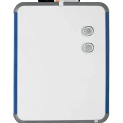 Nobo - Tableau blanc Slimline en acier laqué - 28 x 36 cm - magnétique - cadre gris
