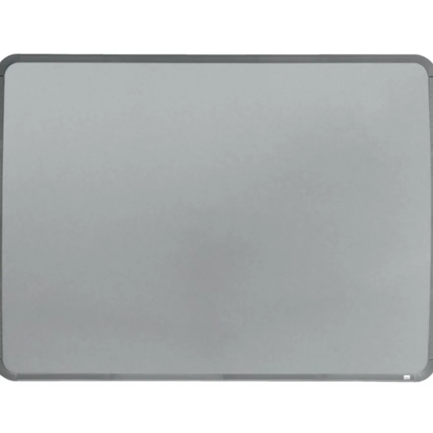 Nobo - Tableau blanc Slimline en acier laqué - 58 x 43 cm - magnétique - cadre gris