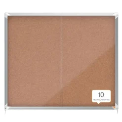 Nobo - Vitrine d'affichage - 15 feuilles A4 - surface liege - porte coulissante - 113,7 x 96,7 x 6,3 cm